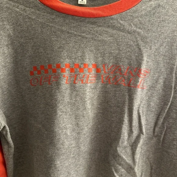 VANS off the wall long sleeve grey t shirt - Picture 2 of 3